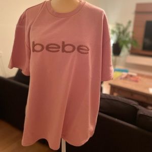 BEBE SPORT short sleeve terry sweatshirt SIZE 2X BRAND NEW W TAGS